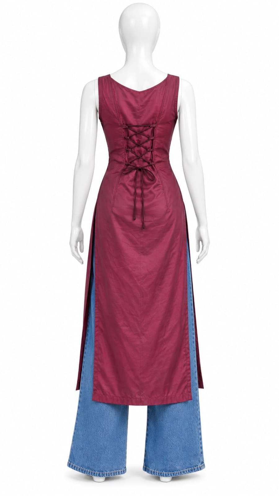 Burgundy corset kurti view 2